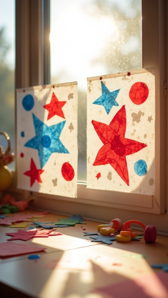 DIY Labor Day Suncatchers