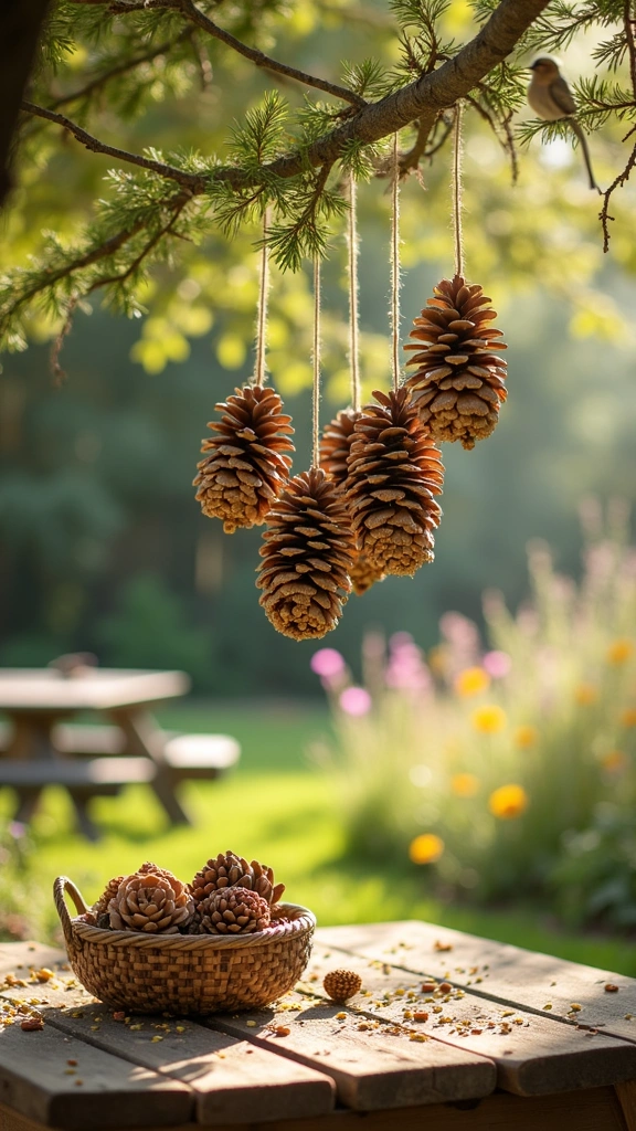 Pine Cone Bird Feeders