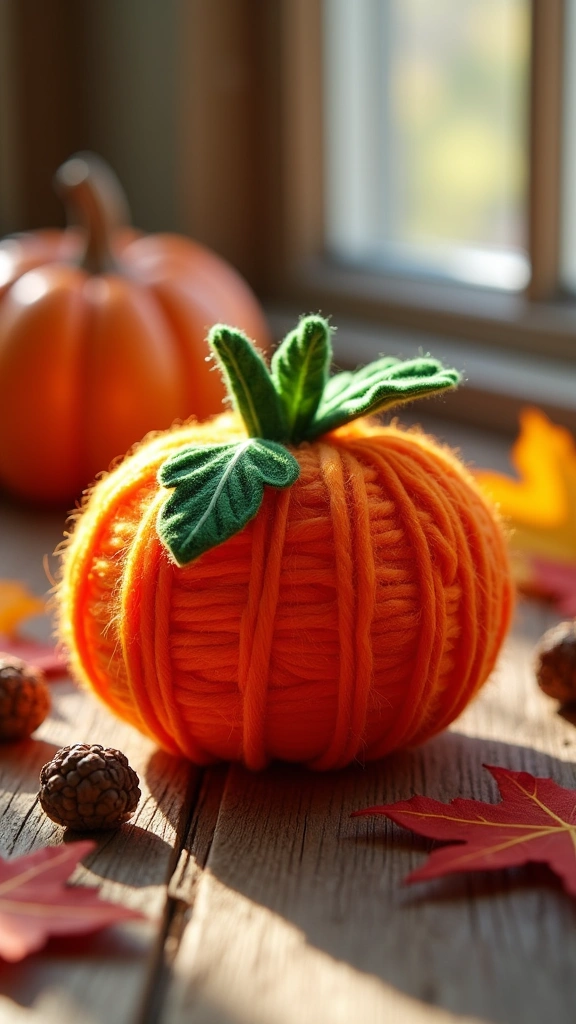 Yarn Pumpkin Crafts