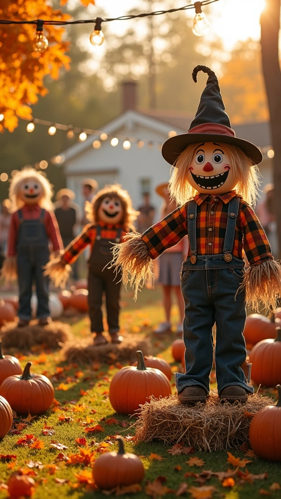 Invite Friends for a Scarecrow Contest