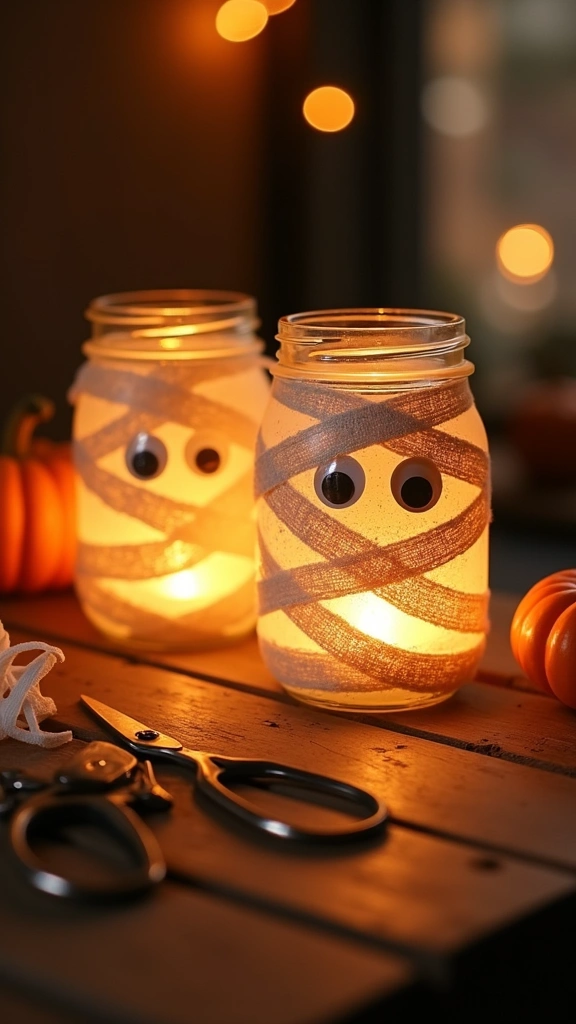 Mason Jar Mummies