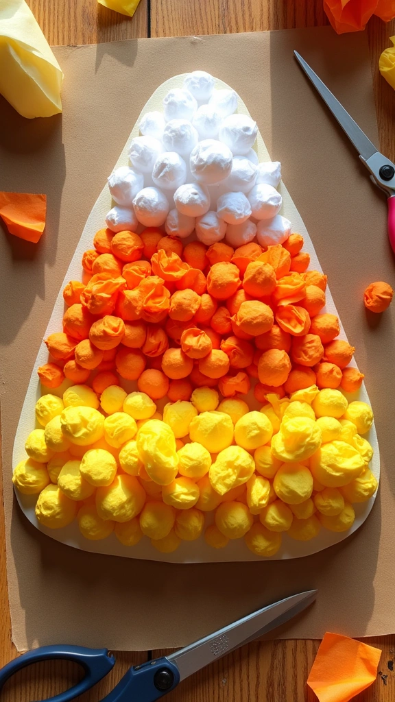 Tissue Paper Candy Corn