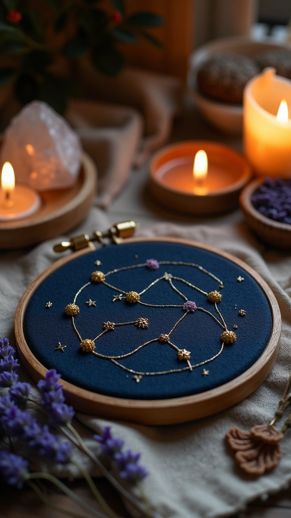 Constellation Embroidery Hoop