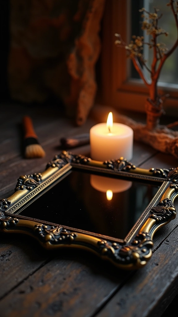 DIY Black Scrying Mirror