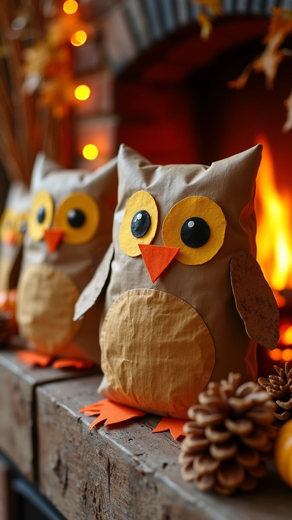 Stuffed Paper Bag Owls