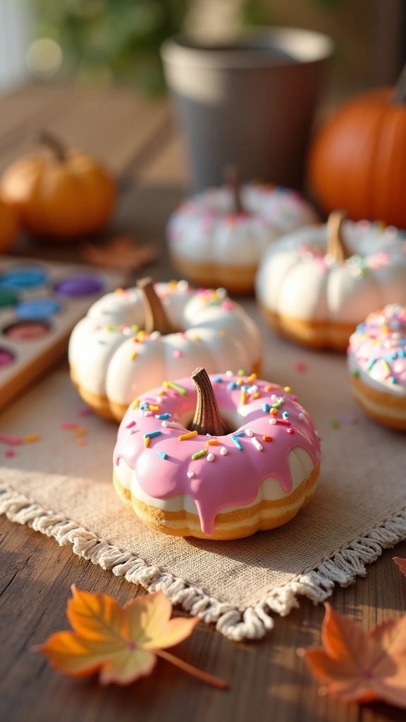 Painted Donut Pumpkins
