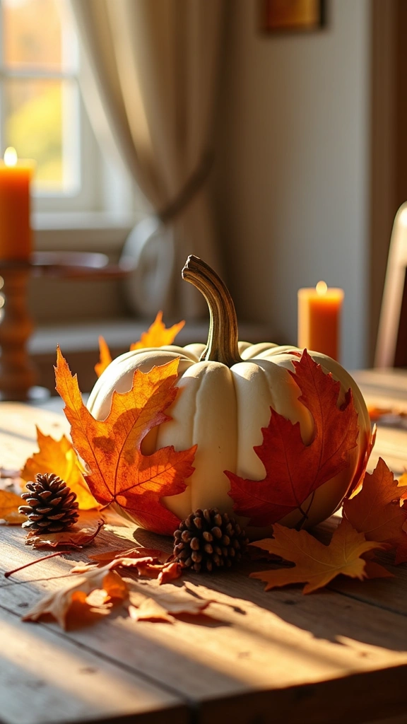 Mod Podge Leaf Pumpkins