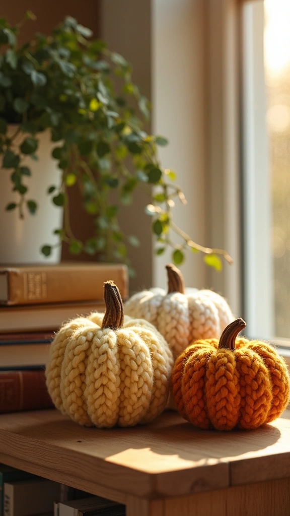 Yarn-Wrapped Mini Pumpkins