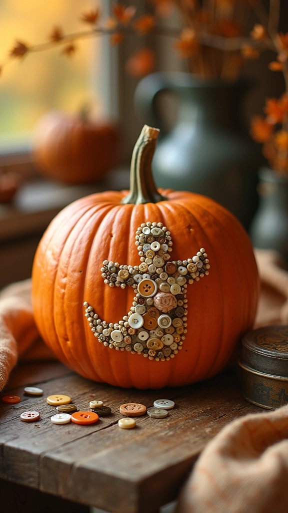 Button Art Pumpkins