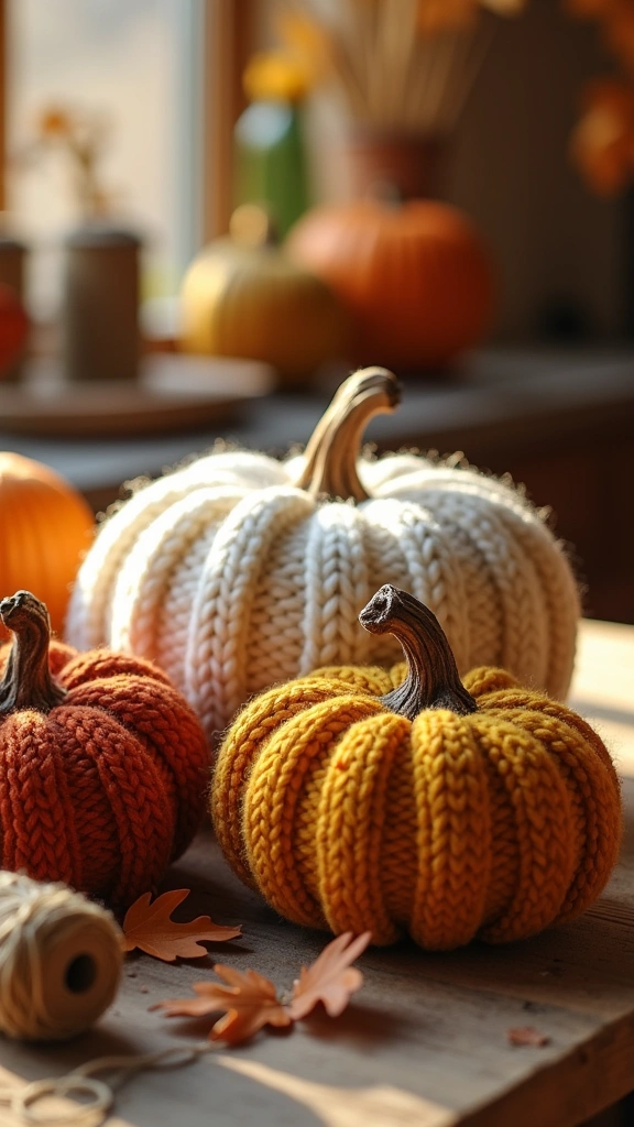 Upcycled Sweater Pumpkins