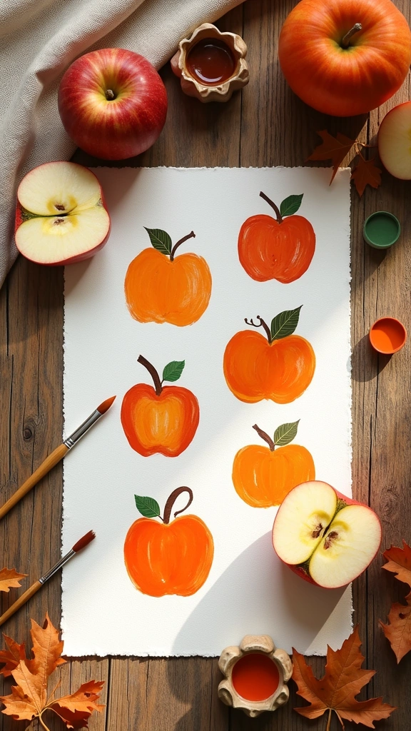 Apple Stamping Pumpkins