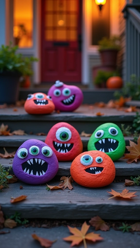 Painted Rock Monsters
