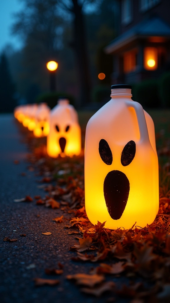 Milk Jug Ghost Lanterns