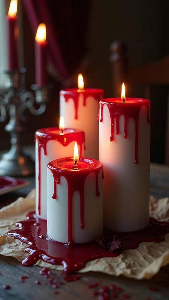 Blood-Drip Candles