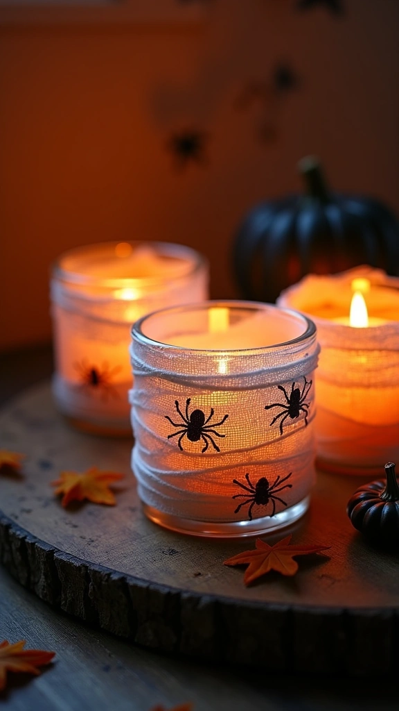 Gauze Wrapped Candle Holders