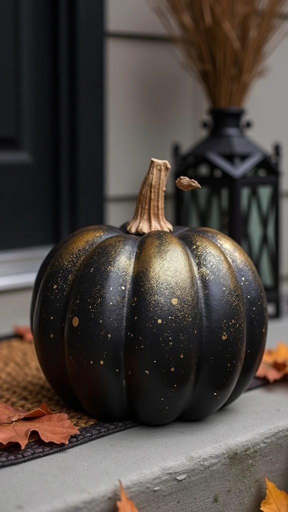 Matte Black and Gold Splatter