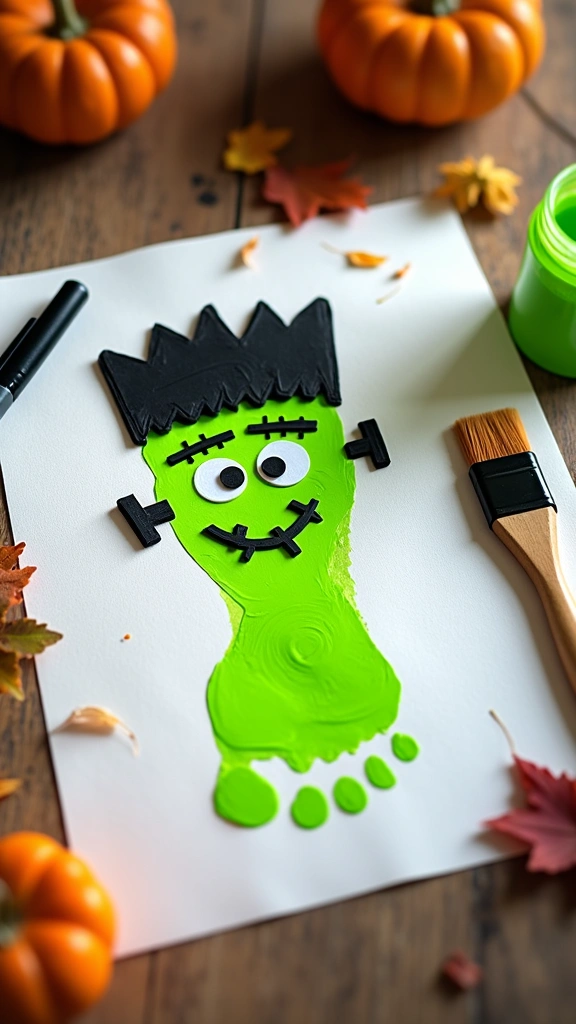 Footprint Frankenstein Art