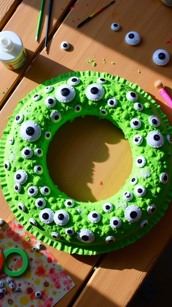 Googly Eye Monster Wreaths