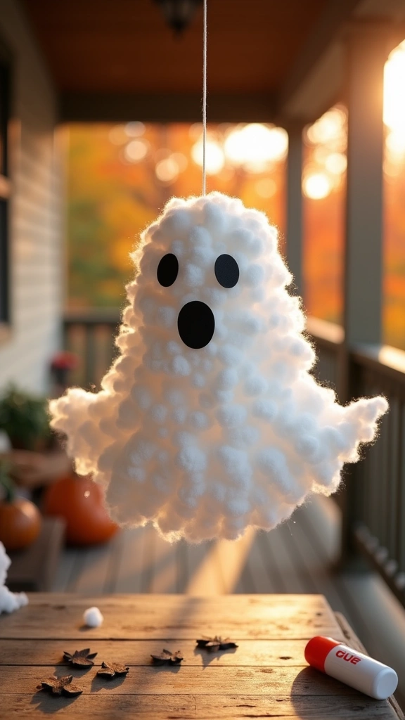 Cotton Ball Ghosts