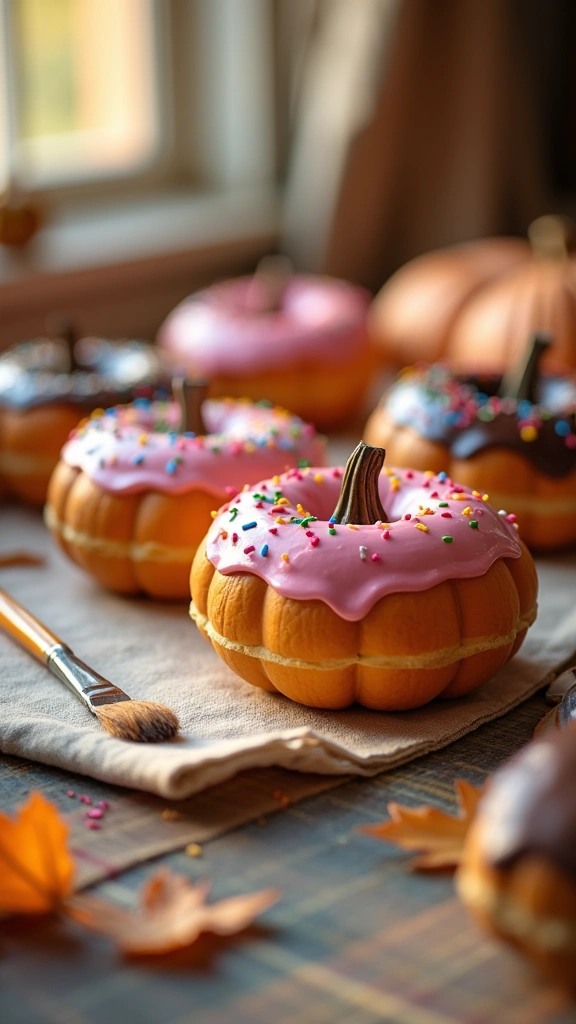 Painted Donut Pumpkins