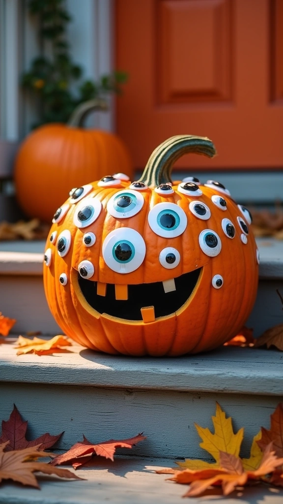 Googly Eye Monster Pumpkins