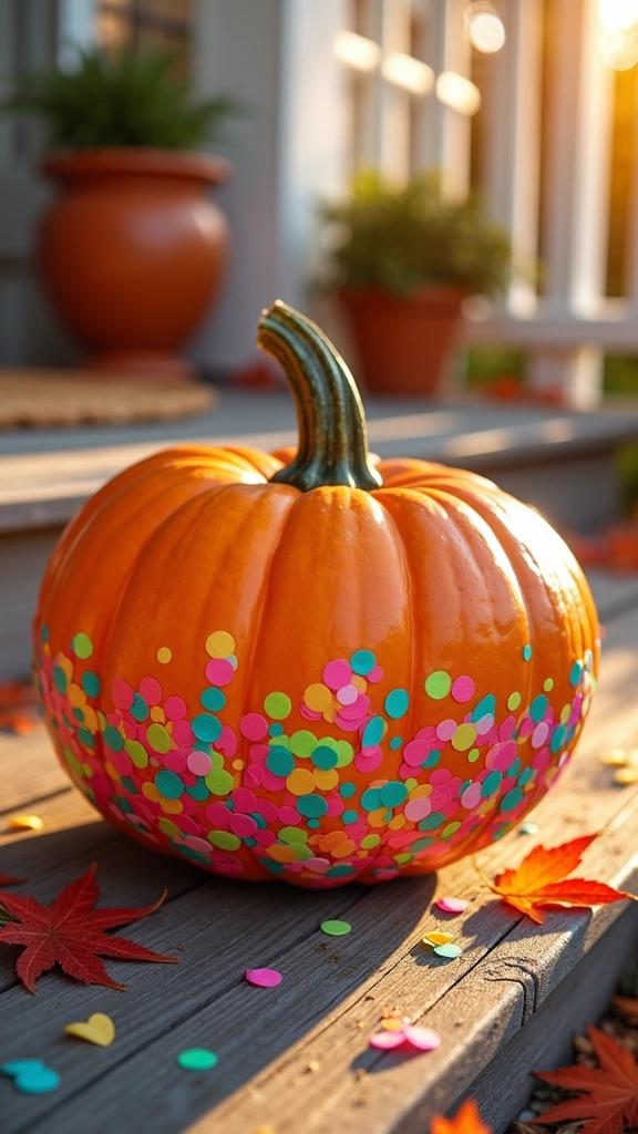 Confetti Splash Pumpkins