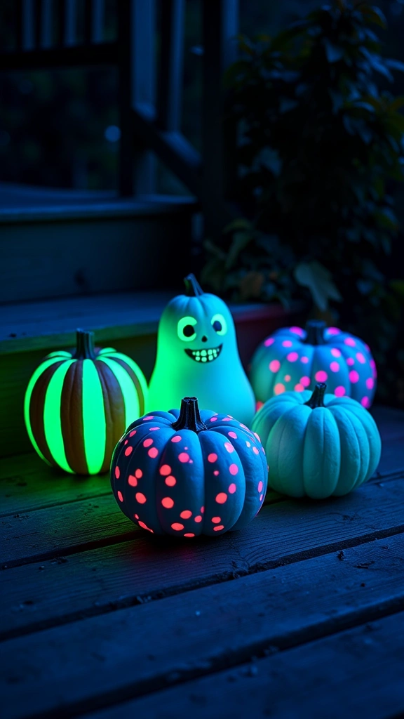 Glow-in-the-Dark Painted Pumpkins