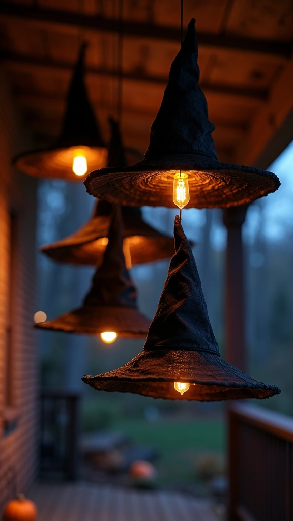 Luminous Floating Witch Hats