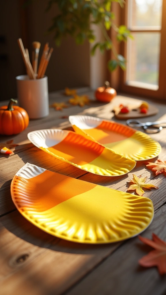 Paper Plate Candy Corn