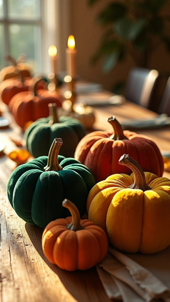 Plush Velvet Pumpkins