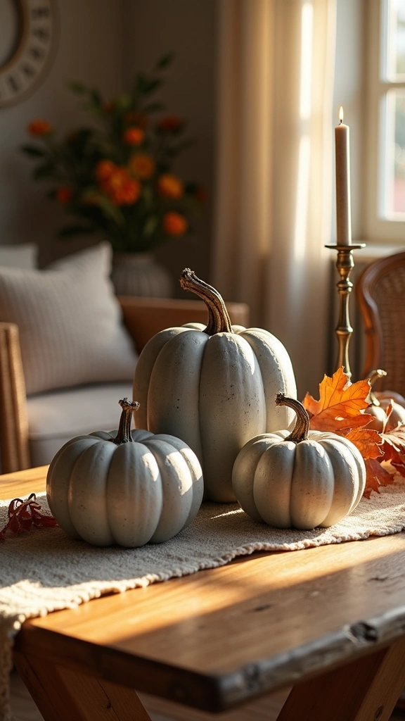 Faux Concrete Pumpkins