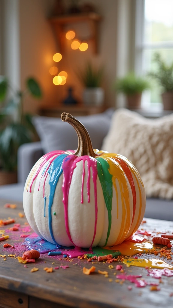 Drip Crayon Art Pumpkins