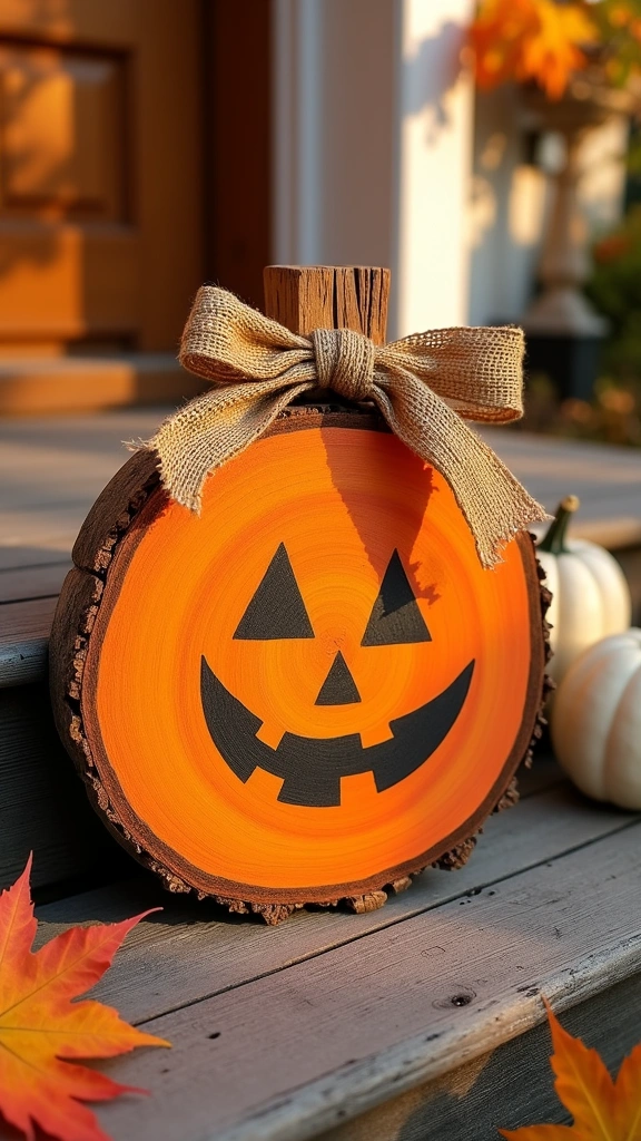Wood Slice Pumpkin Signs