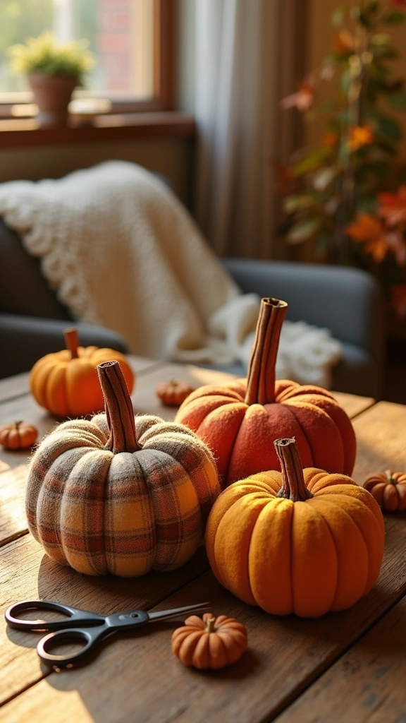 Toilet Paper Roll Fabric Pumpkins