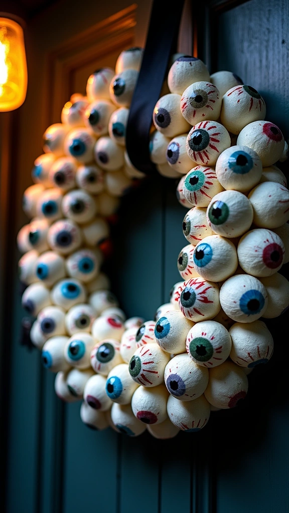 Creepy Eyeball Wreath