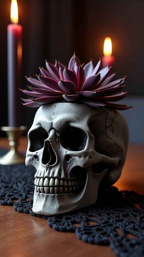Skull Centerpiece Planter