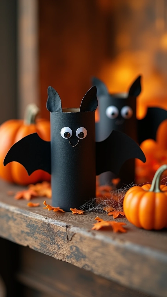 Upcycled Toilet Paper Roll Bats