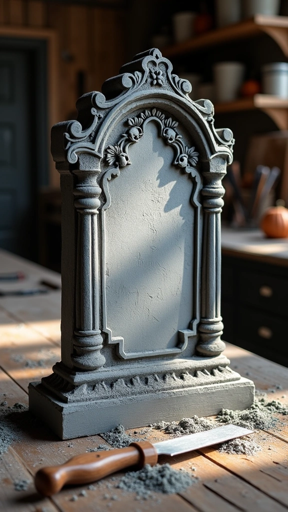 Faux Concrete Tombstones