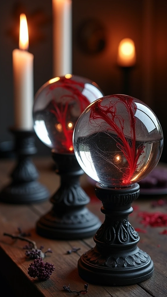 Crystal Ball Candlesticks