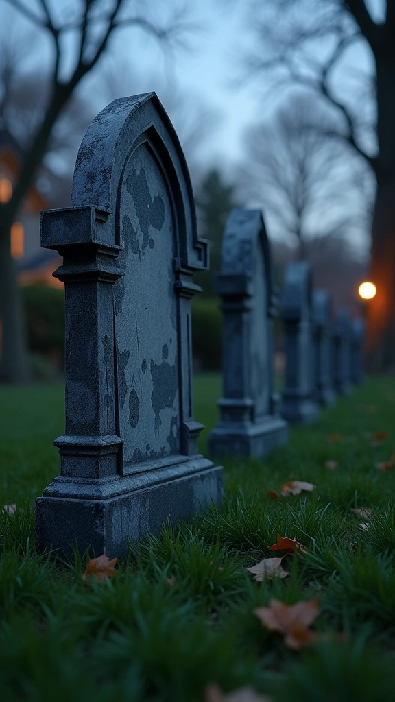Cardboard Graveyard Tombstones