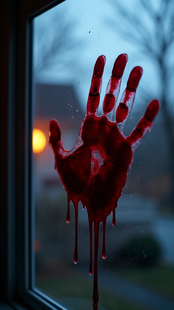 Bloody Handprint Window Clings
