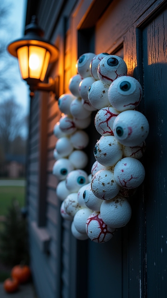 Watching Ping Pong Eyeball Wreath