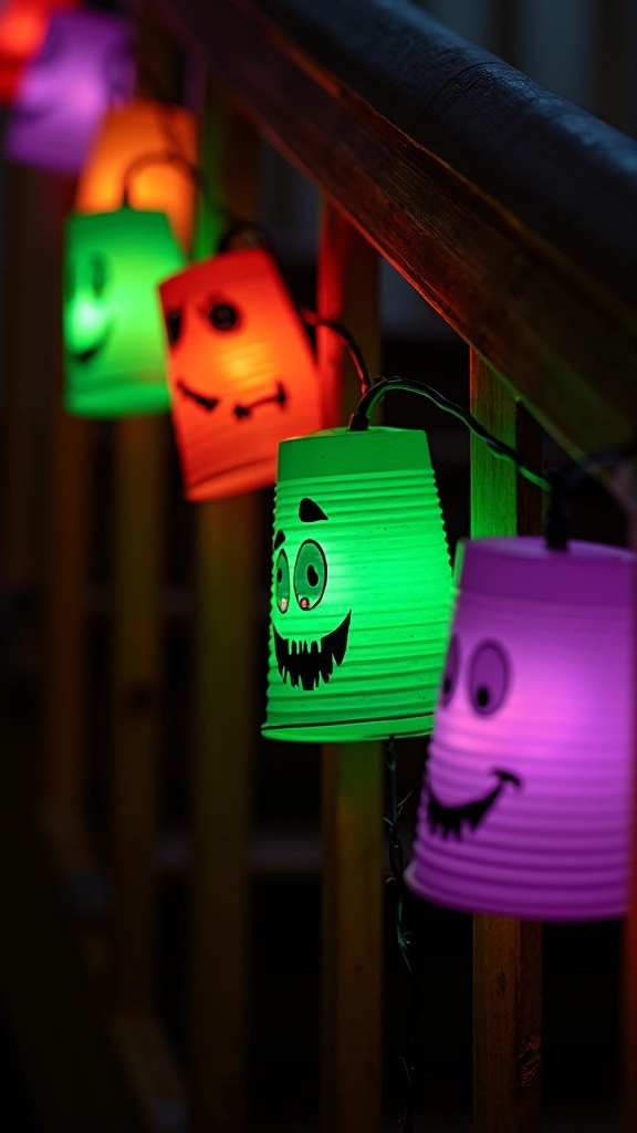 Glowing Plastic Cup Monsters