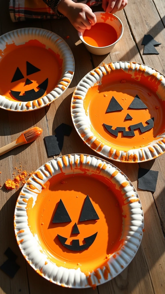 Paper Plate Pumpkins
