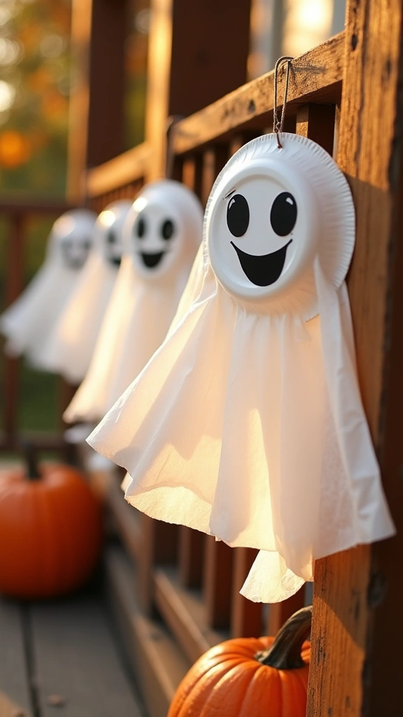 Paper Plate Ghosts