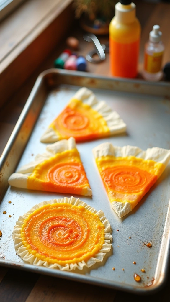 Coffee Filter Candy Corn