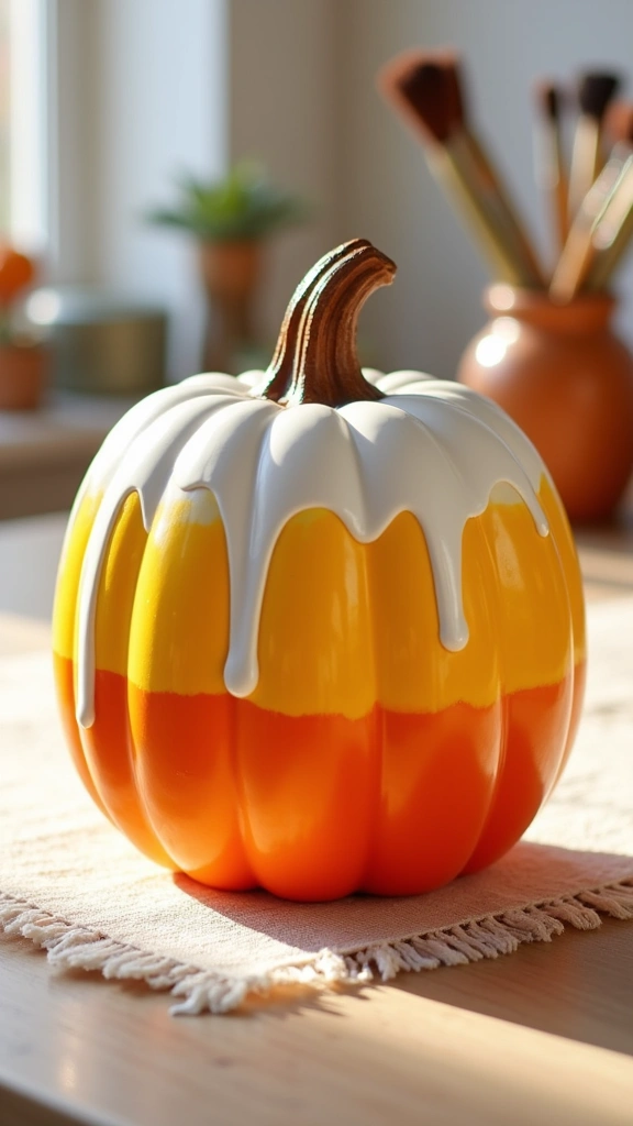 Drip Paint Candy Corn Style