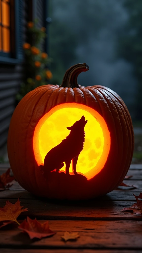 The Howling Wolf Silhouette