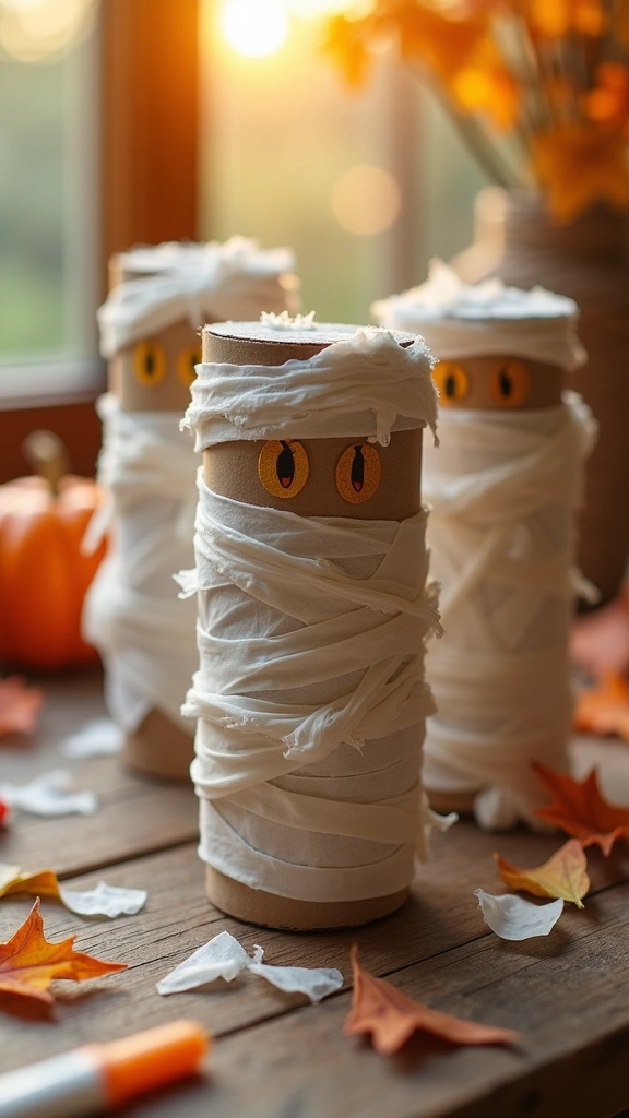 Upcycled Toilet Roll Mummies
