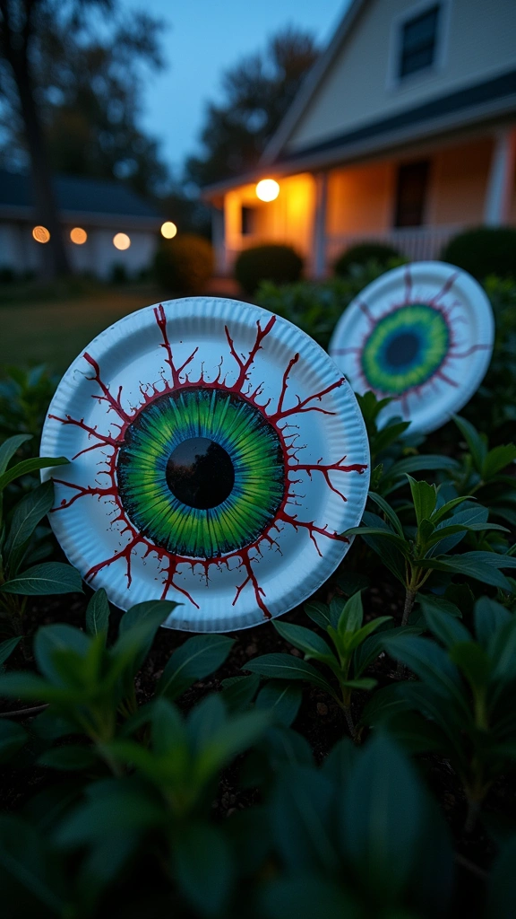 Bloodshot Paper Plate Eyeballs